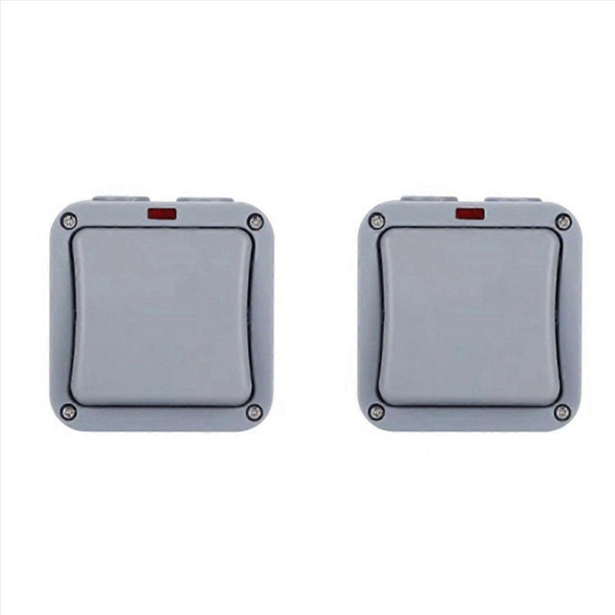 IP66 Wall Electrical Switch 220V Light on Off Security Button (A)