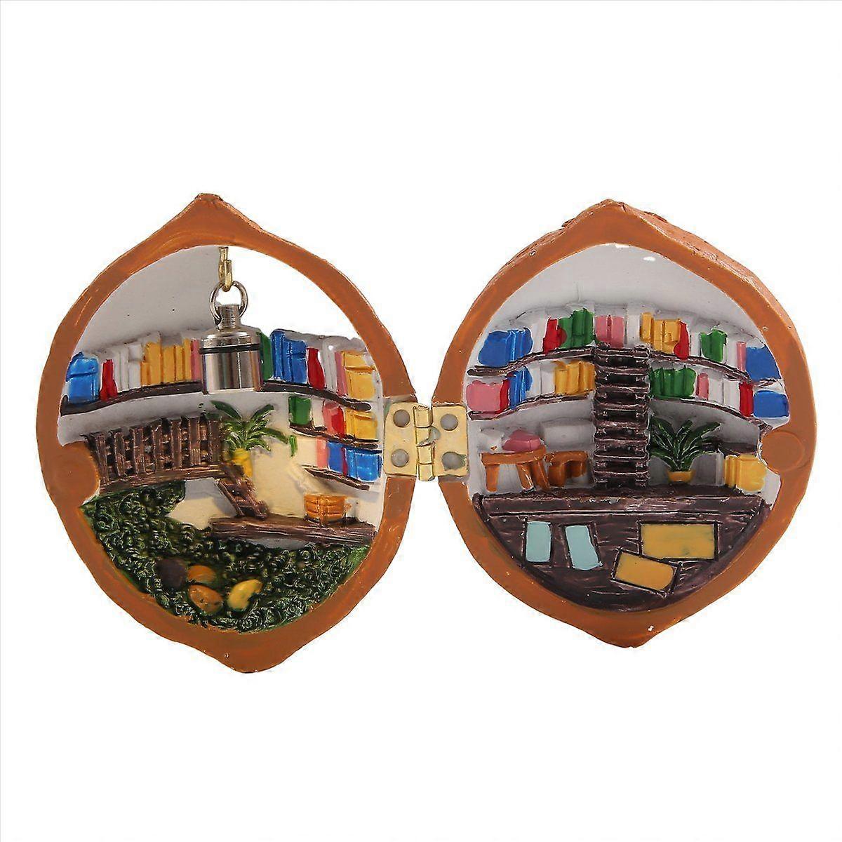 Walnut Shell Dollhouse, Mini House,Handmade Walnut Shell Doll House,A