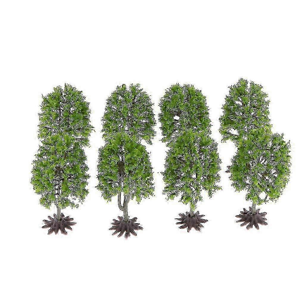 25-26 8pcs Plastic Model Trees Train Layout Wargame Scenery Diorama 9cm Height
