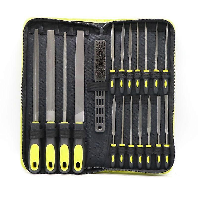 19-piece set, black and yellow file set