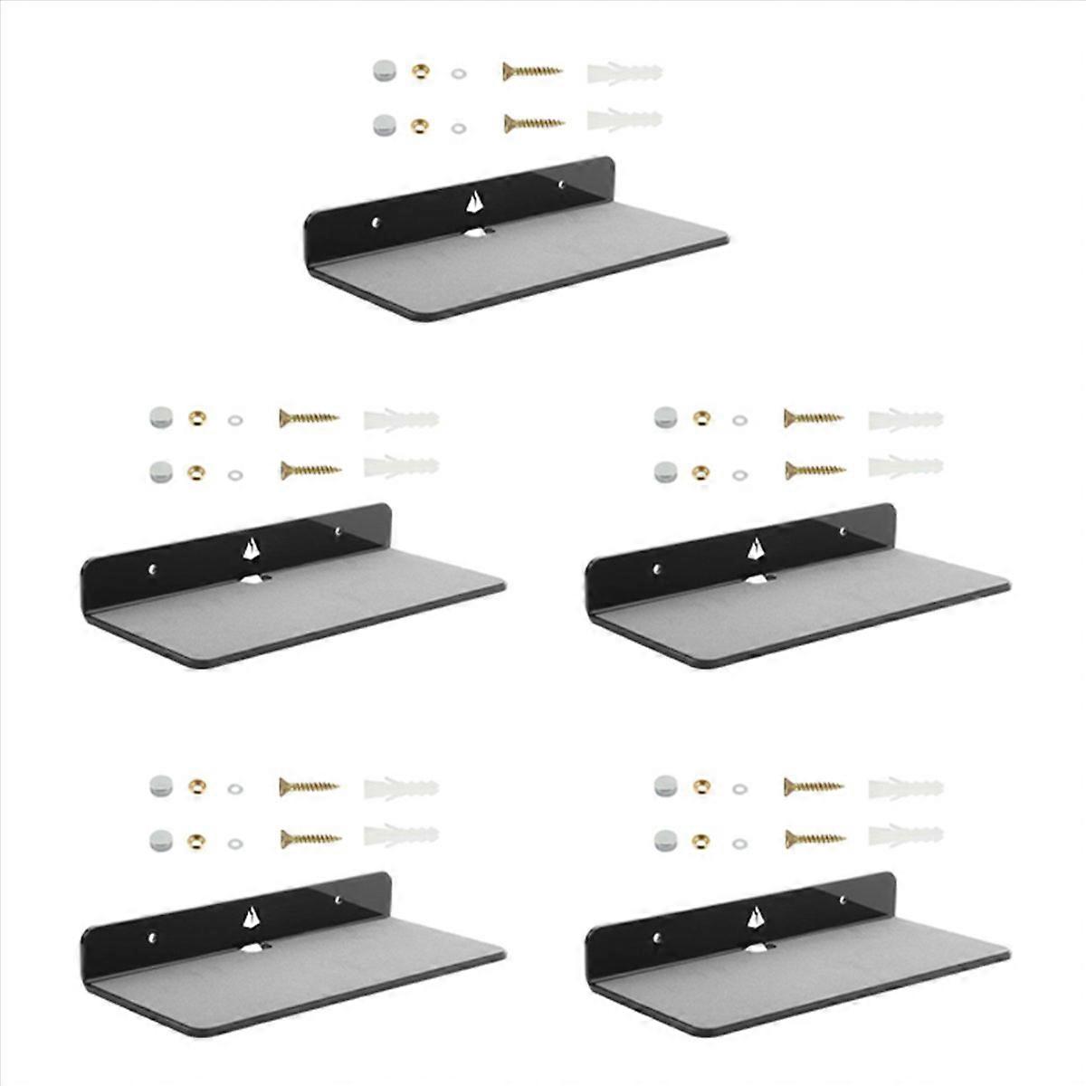 Acrylic Wall Mount Display Shelf for Bluetooth Speaker, Webcam-Black