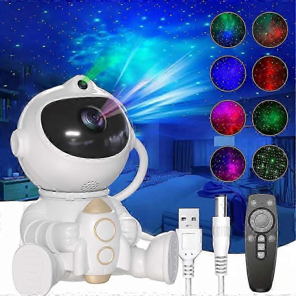 Star Projector Galaxy Night Light Spaceman Astronaut Space Projector 8 Projection Effects 360 Degree Rotation Star Projector Night Light With Remote C