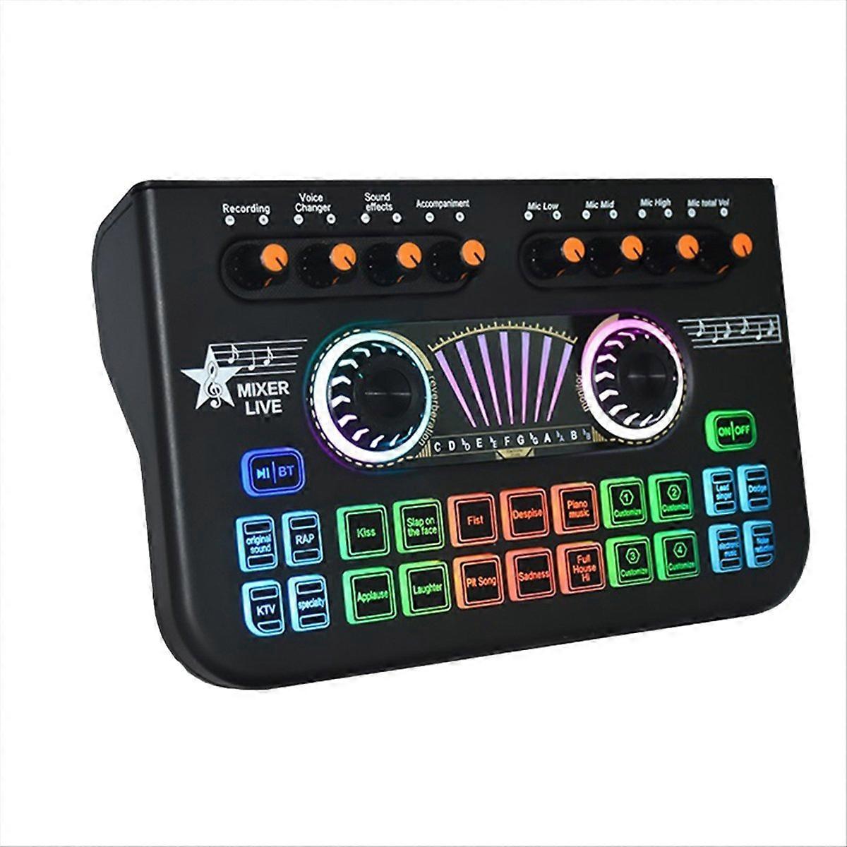 X3 Live Voice Mixer Audio Interface Console Live Sound Card black