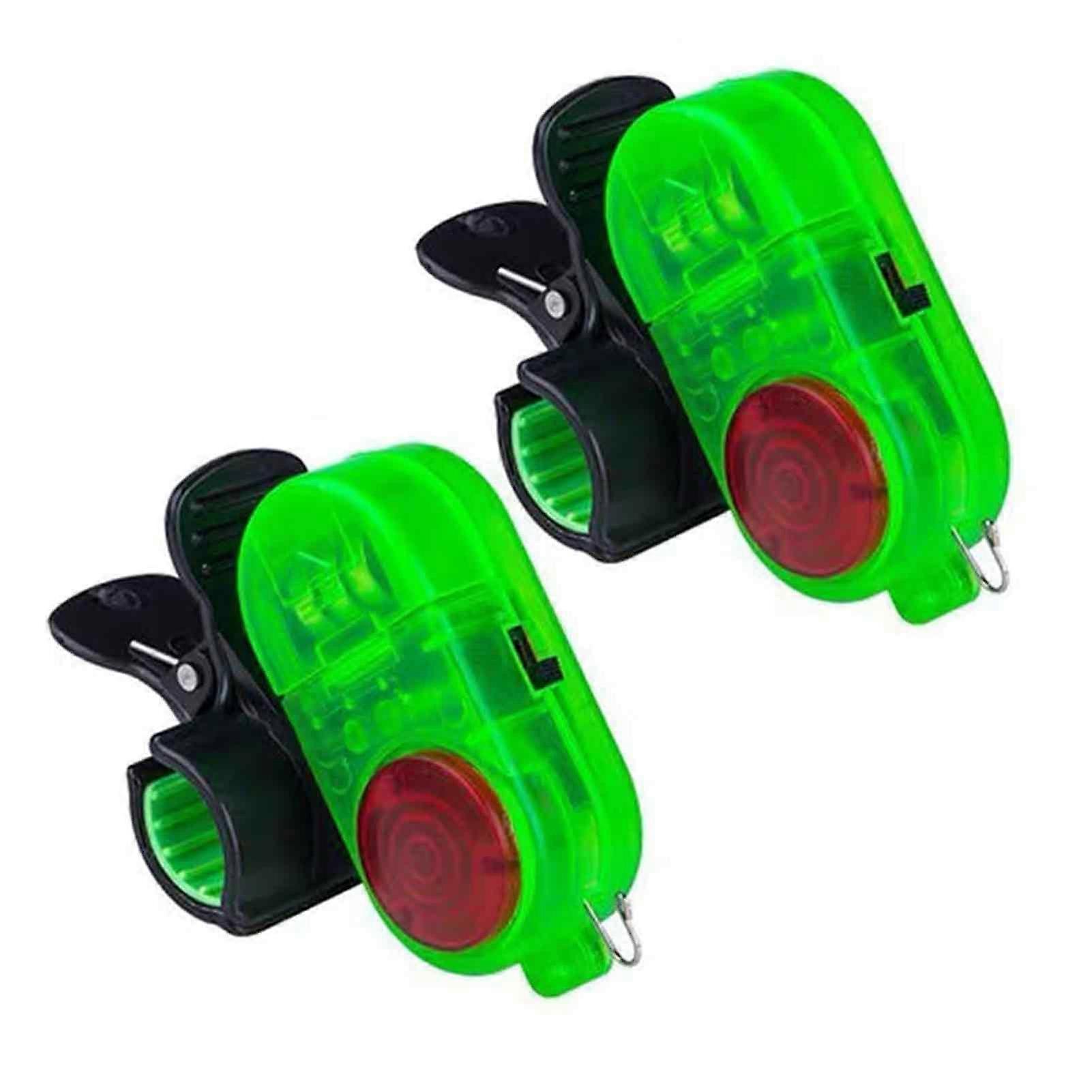 2Pcs Fishing Bite Alarm Lamp with Silicone Clip 80dB Night Fishing Rod Alert Light Sensitive Electronic Bite Indicator Strike Sensor LED Lamp Fishing 