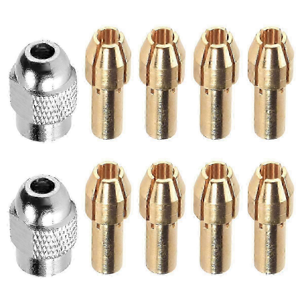 10Pcs Brass Collet Compatible with Dremel,Replacement 4485 Quick Change Rotary Drill Nut tool Set 0. New-Arrival