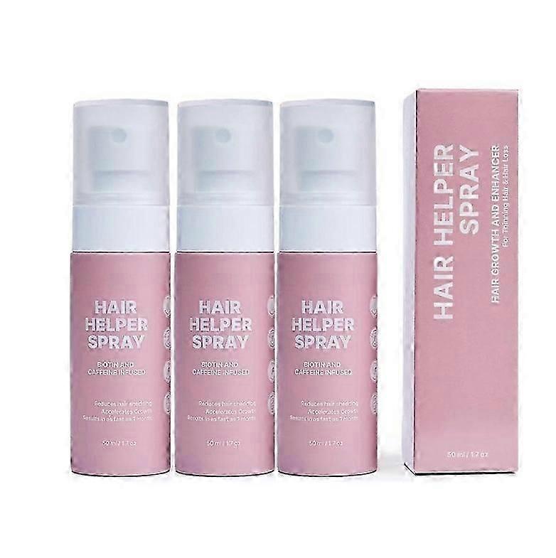 1-5x بخاخ مساعد الشعر - مصل النمو بالبيوتين وزيت الخروع - علاج مملوء بالكافيين لشعر أكثر كثافة وامتلاء