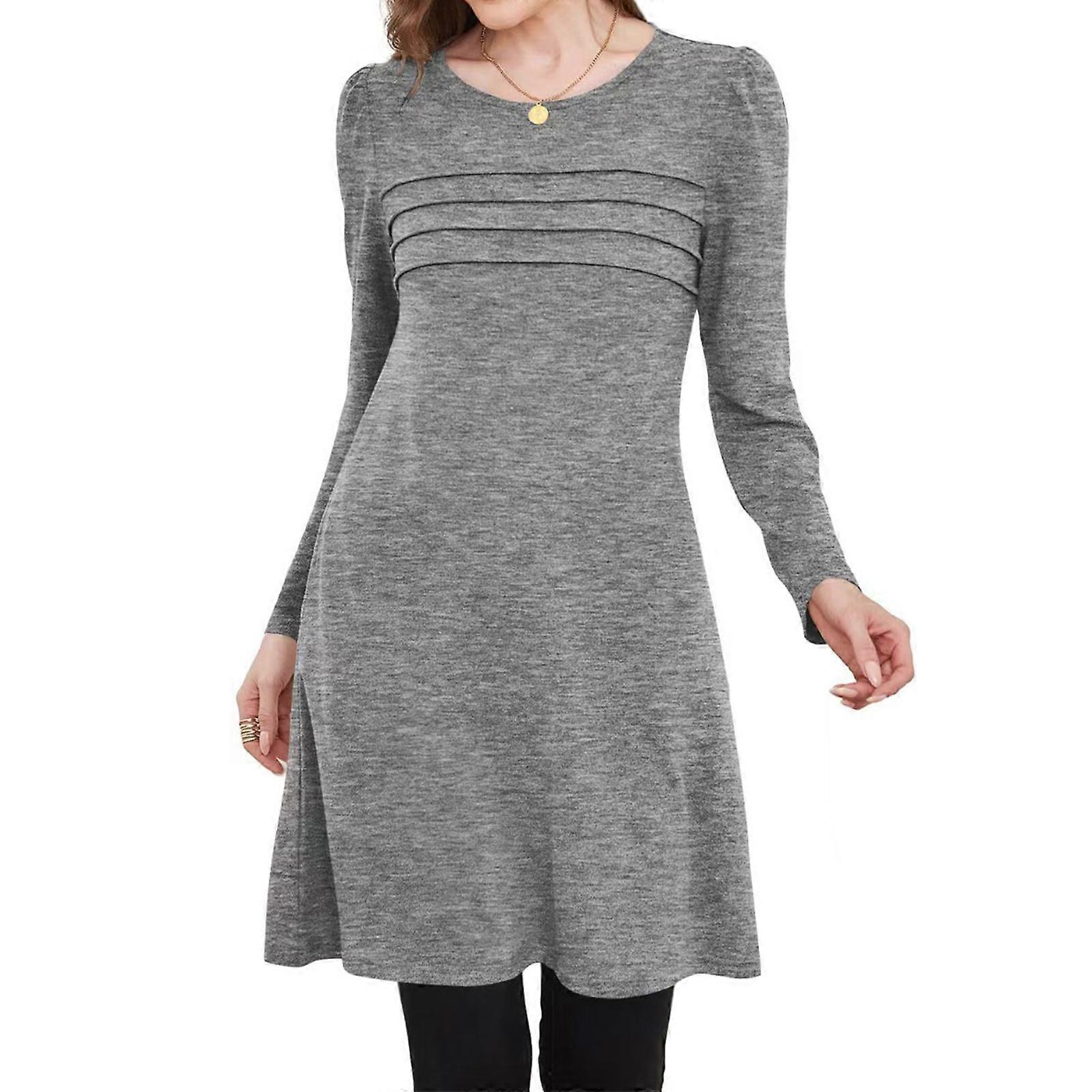 sachin and babi light blue dress New Fashion Comfortable Slim-Fit Dress Solid Color Short-Sleeved Neck for  Daily Commute Casual Style | Casual Dresses