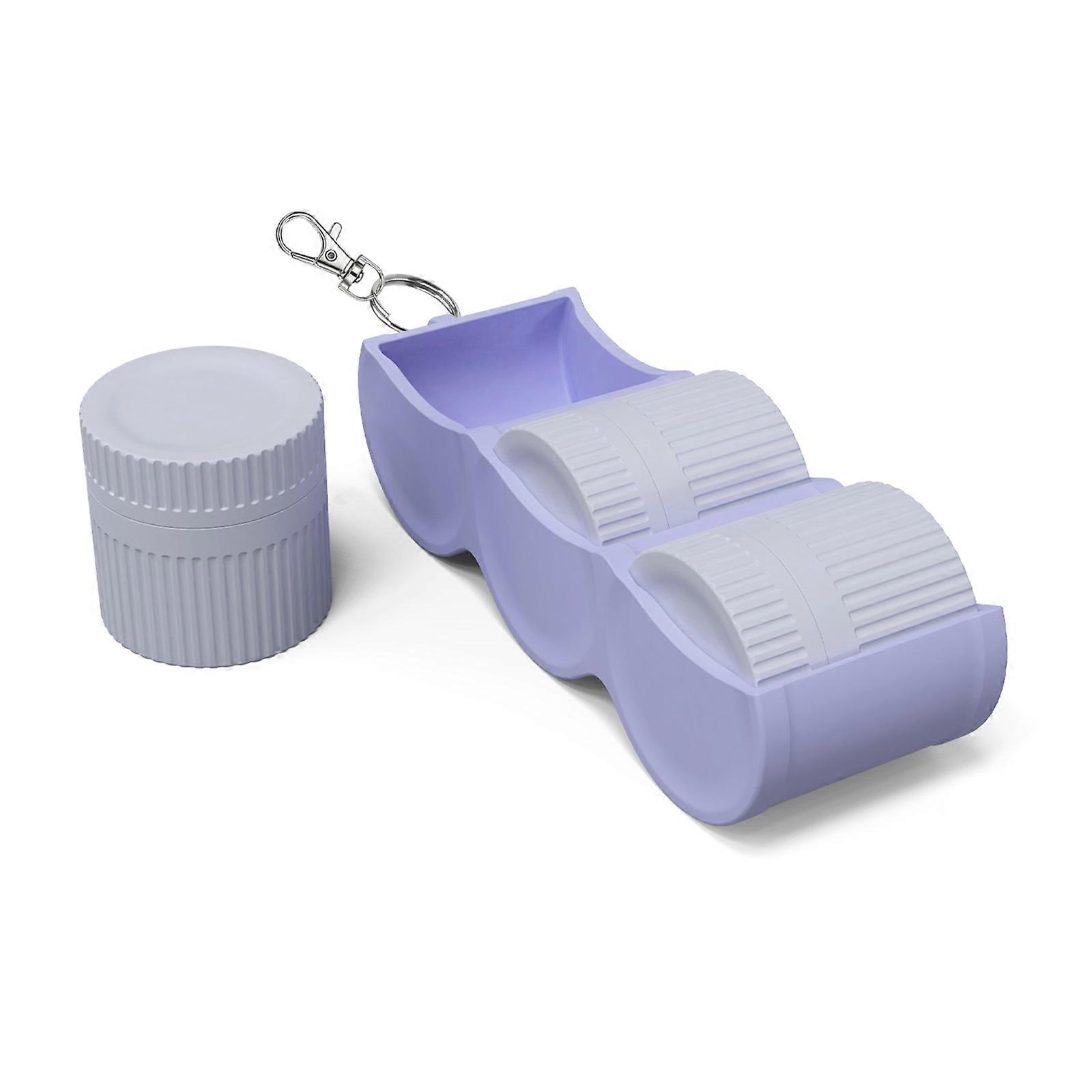 Soft Silicone Travel Cosmetic Jars Leakproof Design Multi Color Coded Reusable Squeeze Bottles For Skincare Products  Purple