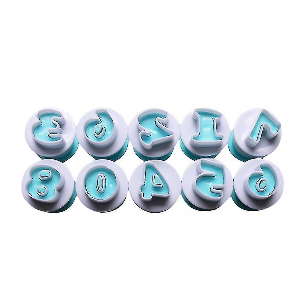 Cookware Sets Numbers Cake Tool Case Digital Fondant Stamp With Diy Mould Kitchen Tools