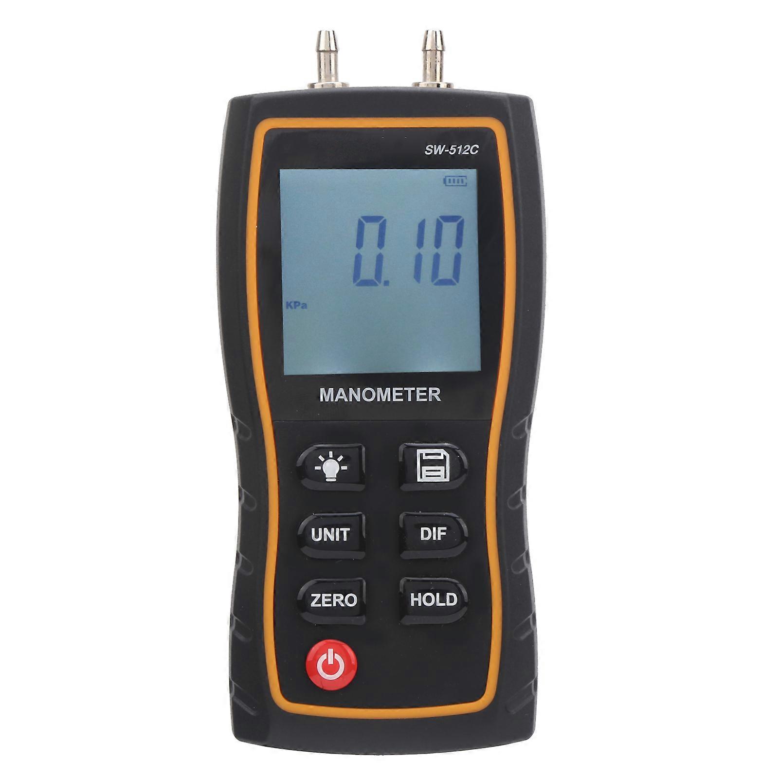 SW-512C Digitales Manometer HLK-Luftdruckmessgerät Differenzdruckprüfgerät