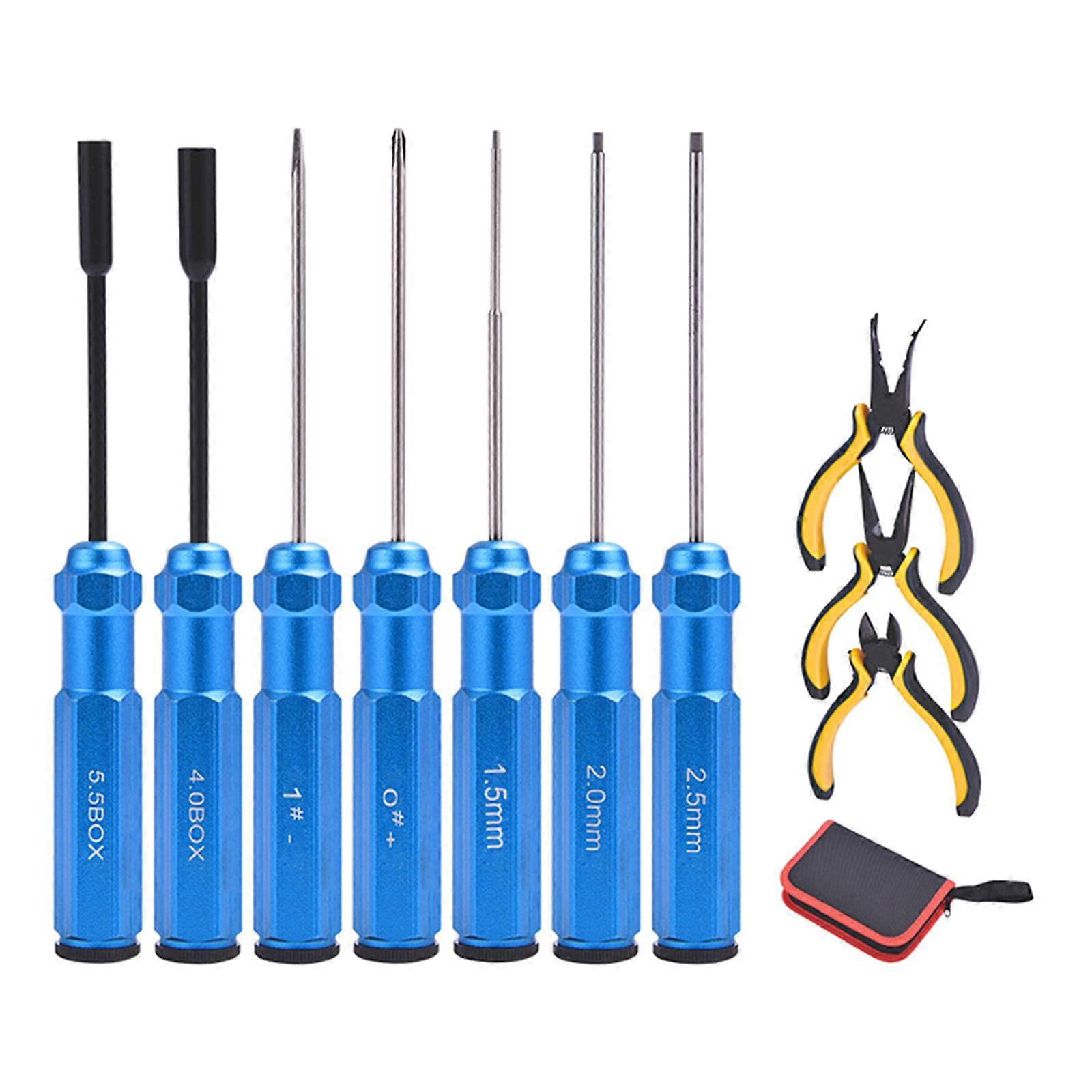 Multipurpose Hexagonal Handle Tool Screwdriver Pliers Sleeve Socket For Car Boats Plane Models Customization Multicolor