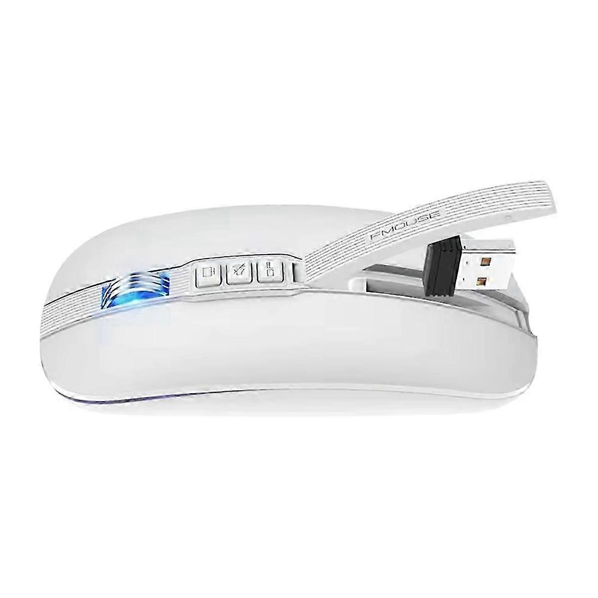 Wireless Bluetooth Mouse 2.4G Wireless Office Mouse Tablet PC White