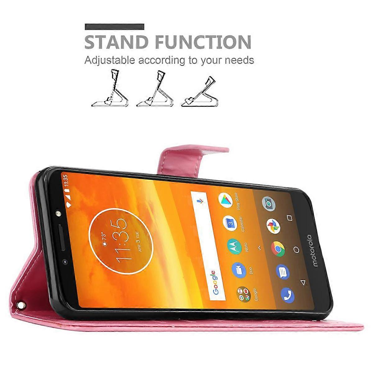 Προστατευτική θήκη Motorola MOTO E5 PLUS - με Floral Print και υποδοχή κάρτας