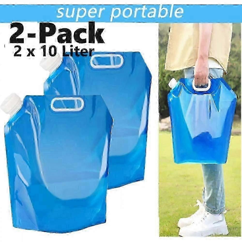 2-PACK 10L Portable Collapsible Water Cans