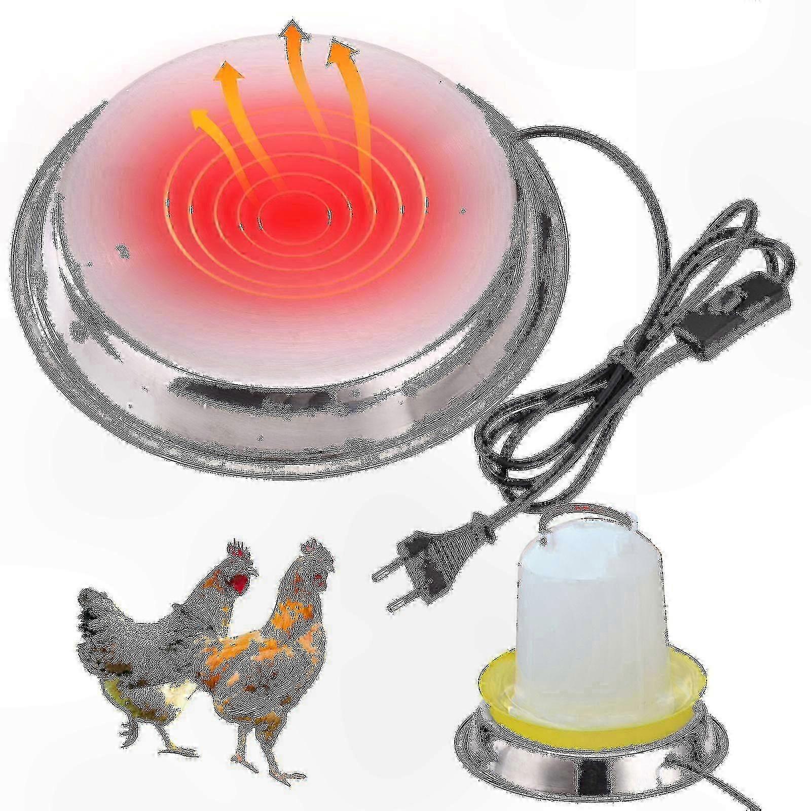 Winter Heated Poultry Waterer with EU & US Plug Options
