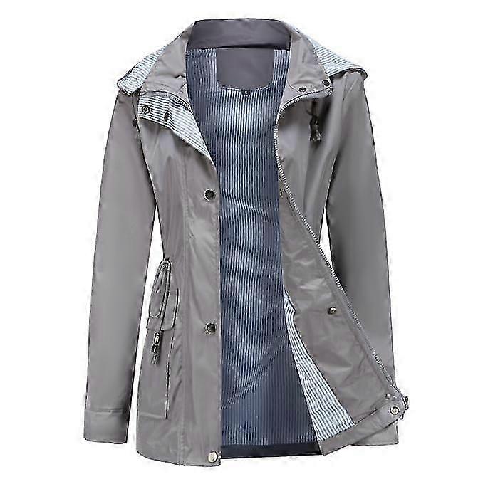 Quebra-vento de capa de chuva com capuz feminino ao ar livre