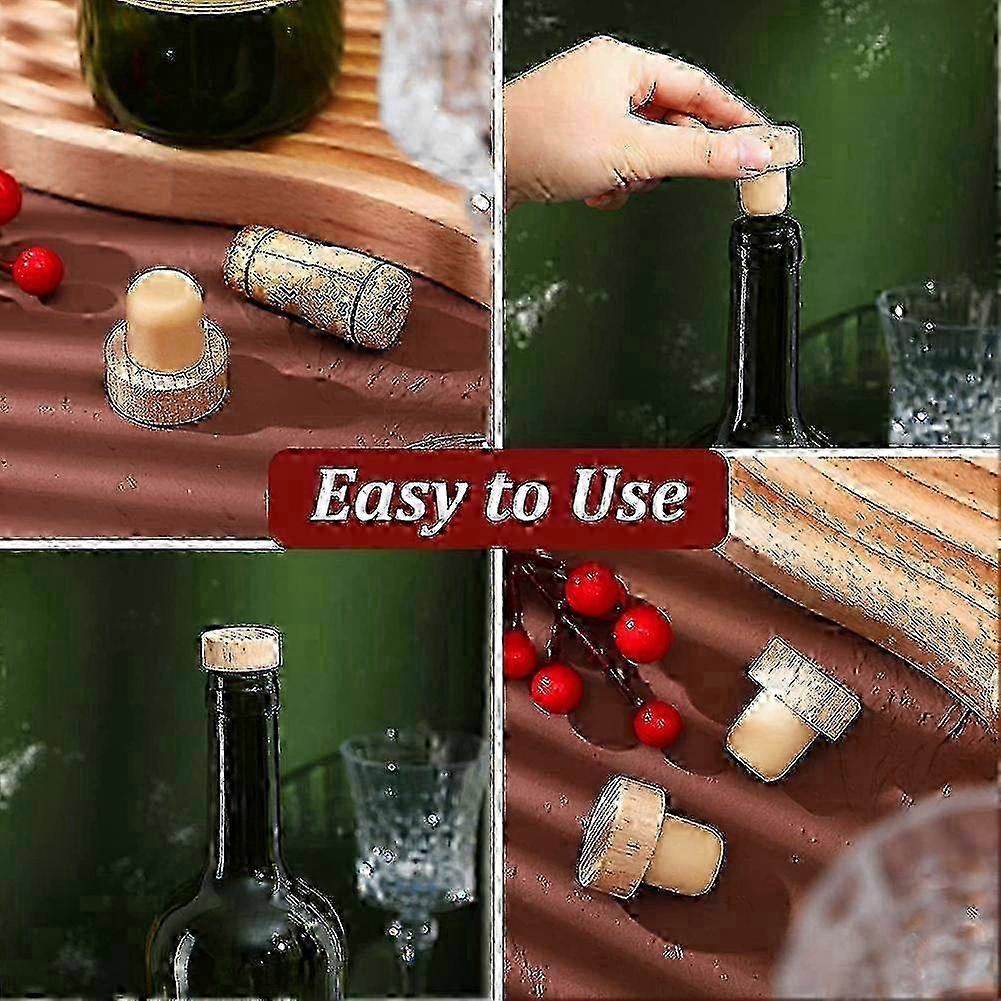 24-Piece Reusable Wine Stopper Set with T-Shaped Cork Plugs for Wine Bottles 2025