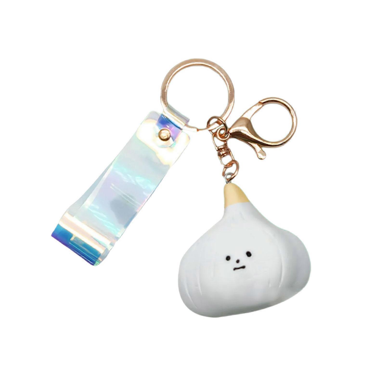 Playful Vegetable Design Keychain Carrot Mushroom Leek Garlic Ornament Wallet Hanging Decoration For Daily Use Multicolor