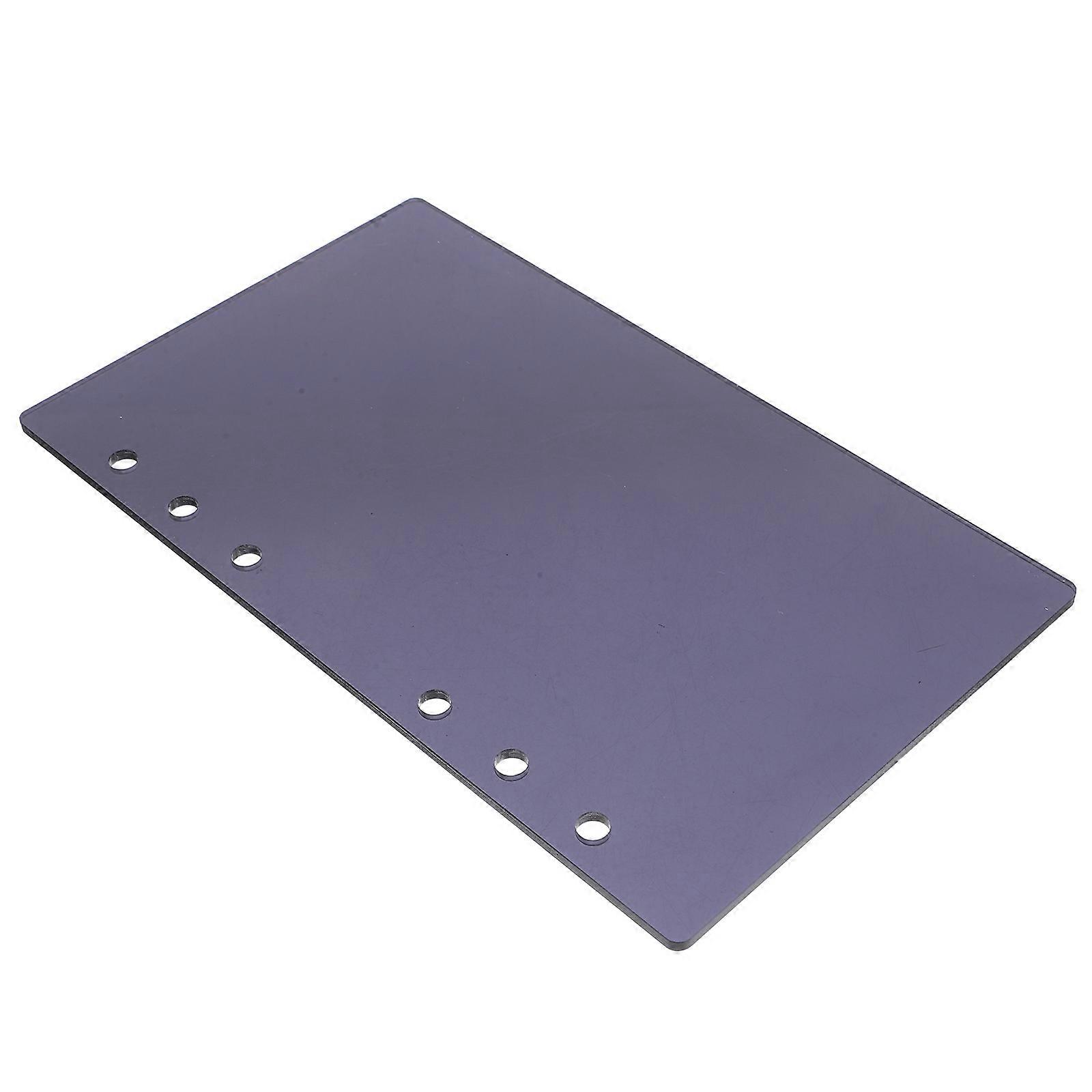 Black Acrylic Loose Leaf Notebook Cover for Refillable 6 Hole Binder
