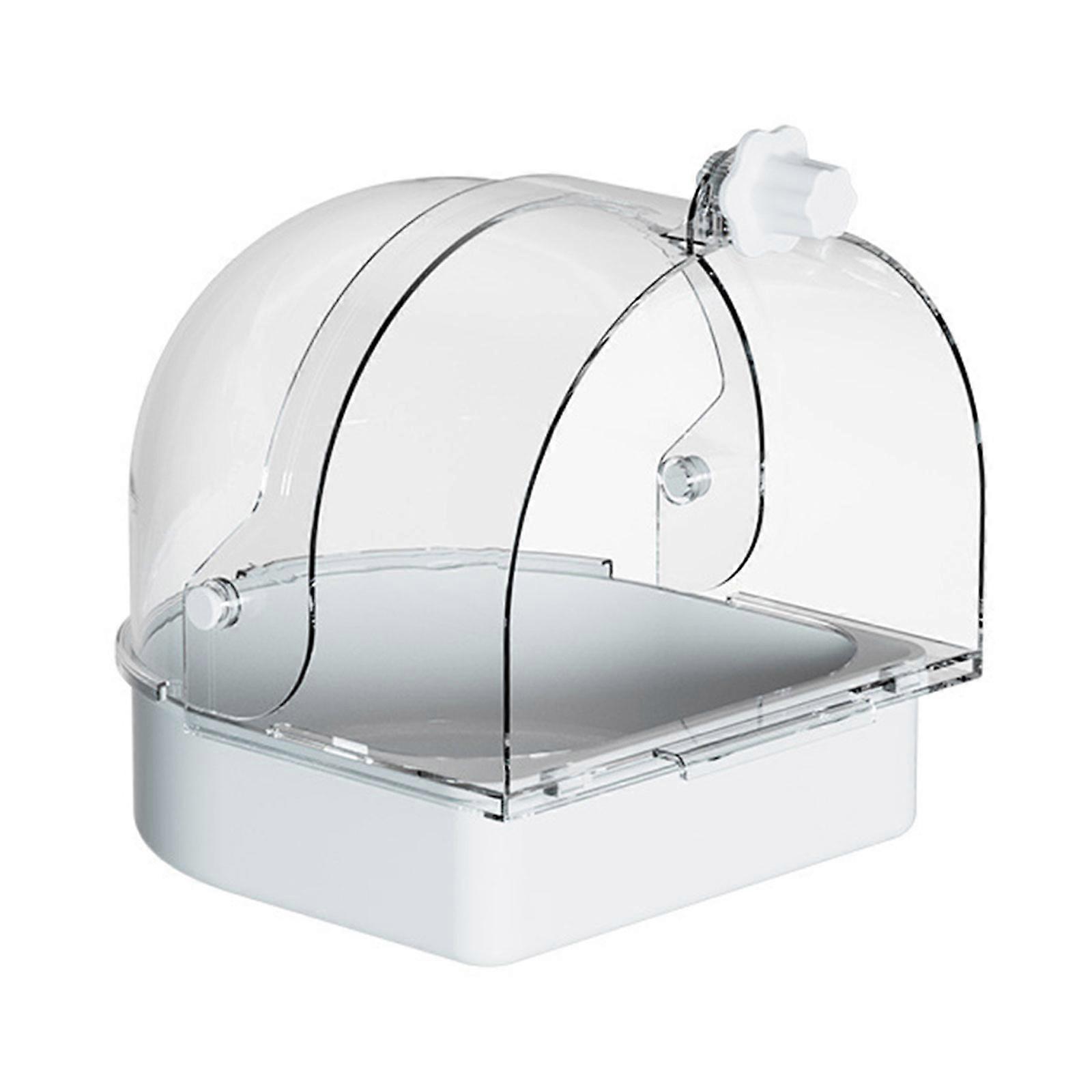 Spacious Bird Bath Bird Cage Hygiene Removable Tray Bird Bath Unique Birdbaths for Increased Interaction Multicolor