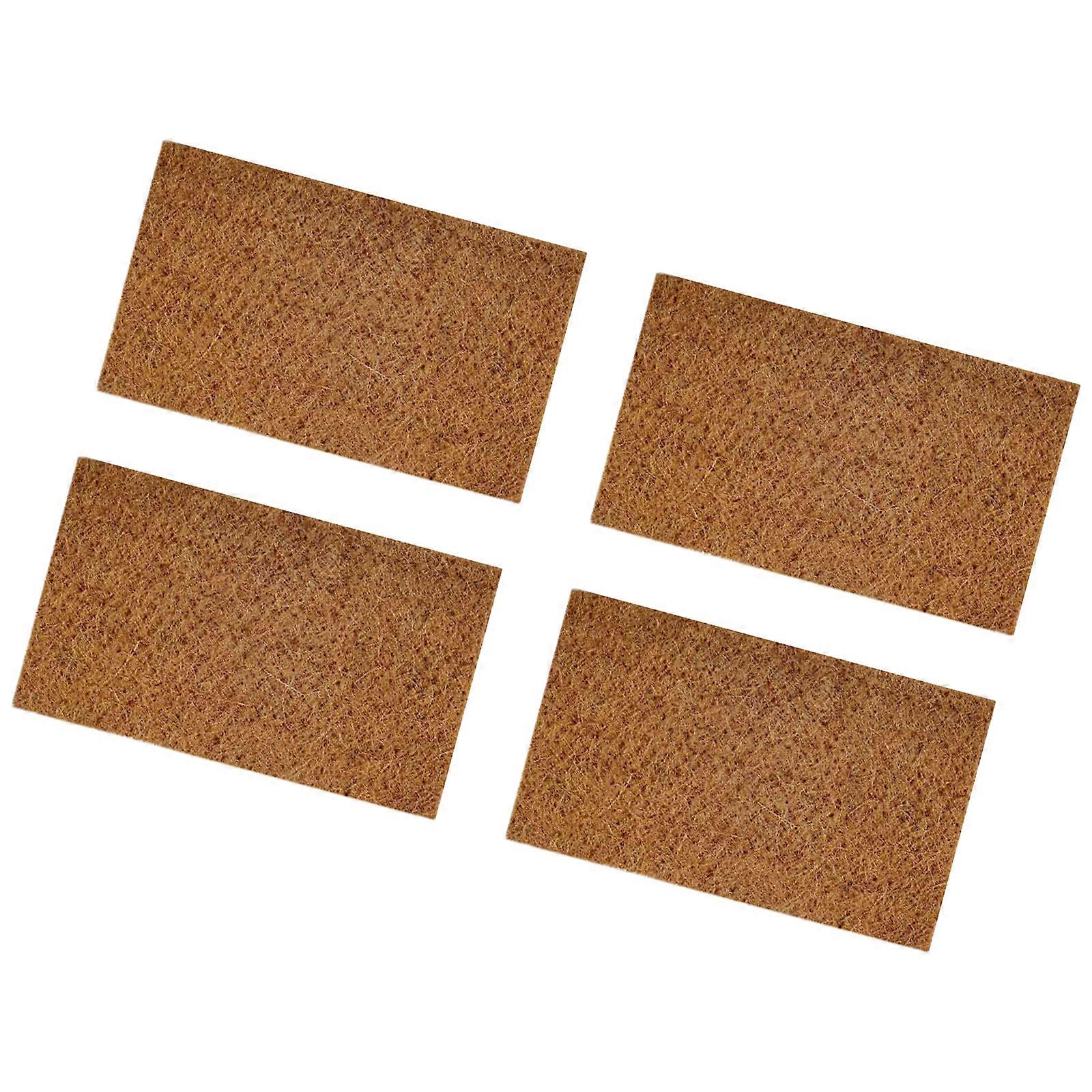 4pcsペットテラリウム保湿カーペットココナッツ繊維基質ライナーヘビとヤモリの健康的な生息地アクセサリーS