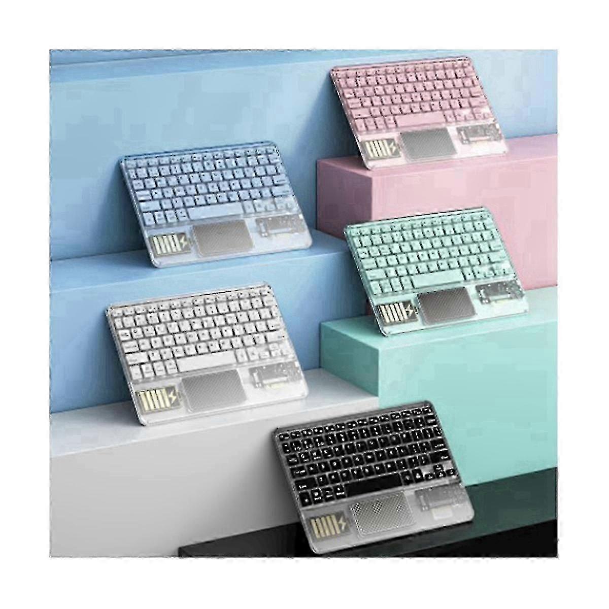 Wireless Touch Keyboard Backlit Keyboard Rgb Keypad Transparent Crystal Bluetooth Keyboard Universa