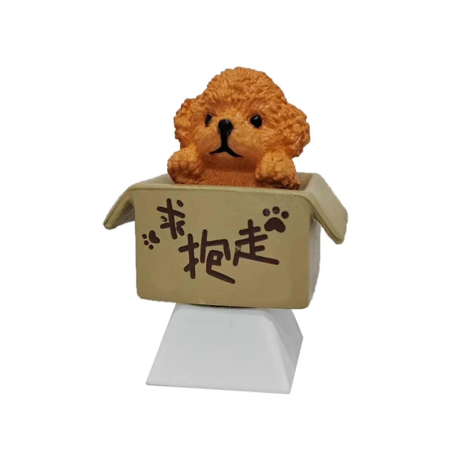 Puppy Themed Keycap with Crossed Stem for Mechanical Keyboards Switches Keytop Upgrades Handmade Gaming Accessory  Yellow