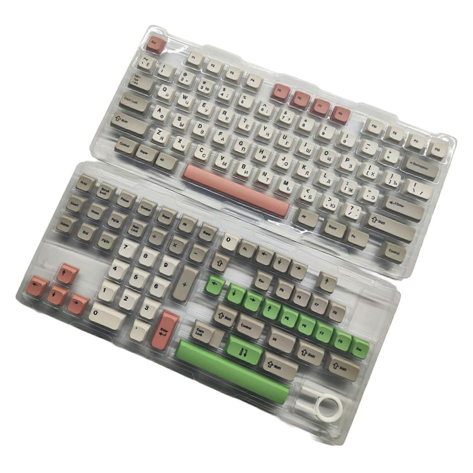 9009 Retro Keycap Set 138Key PBT Keyboards Caps XDA Profile Key Caps for Mechanical Keyboards Gift Multicolor