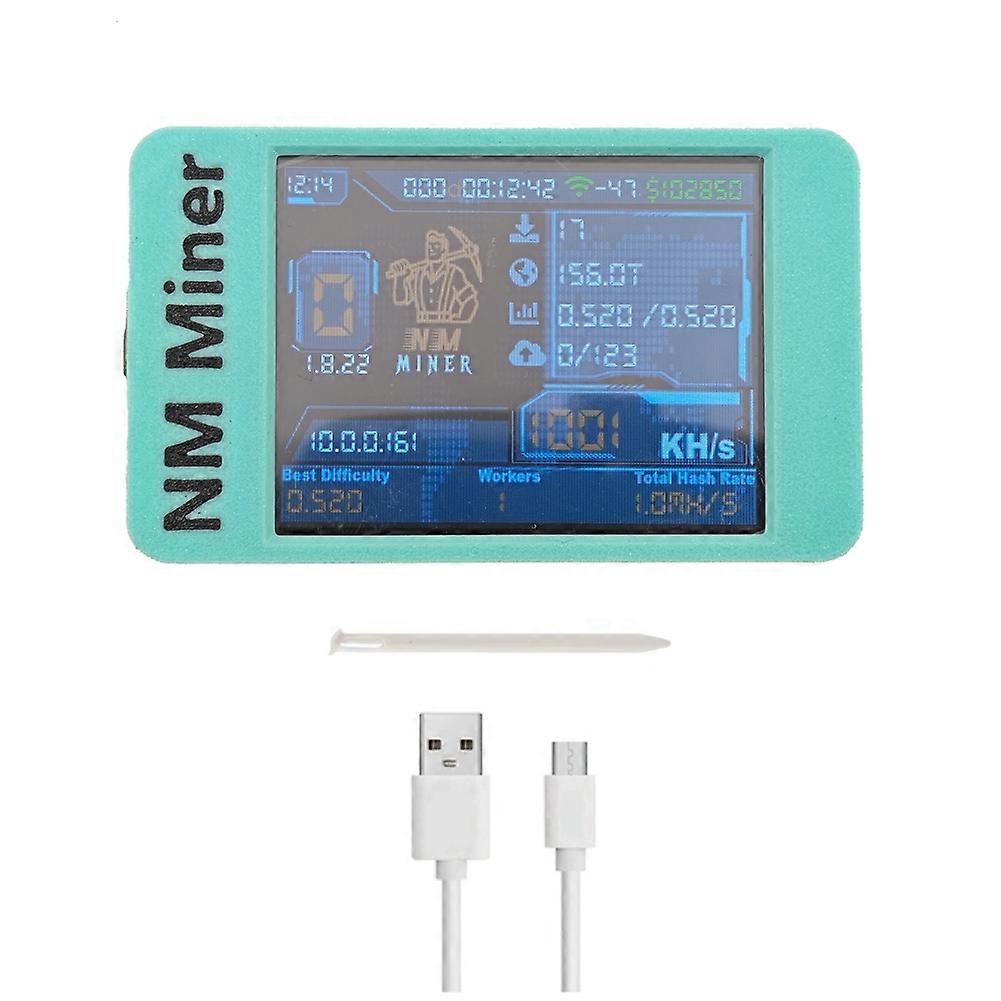 NM MINER+ BTC 1030KH/S Harshrate Bitcoin Crypto Solo Lottery Miner 2.8 Inch Smart Display with Shell NerdMiner