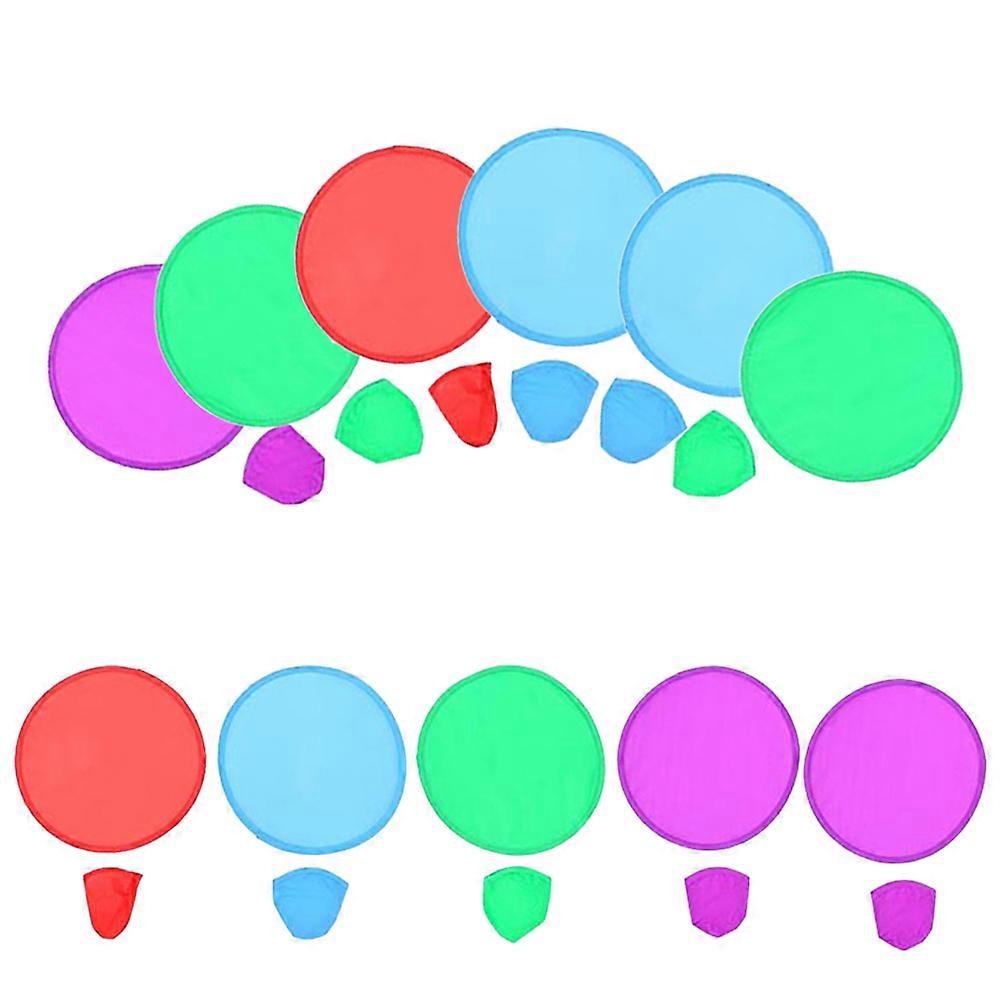 Flying Disc Playthings Foldable Round Fans for Kids 15Pcs Polyester