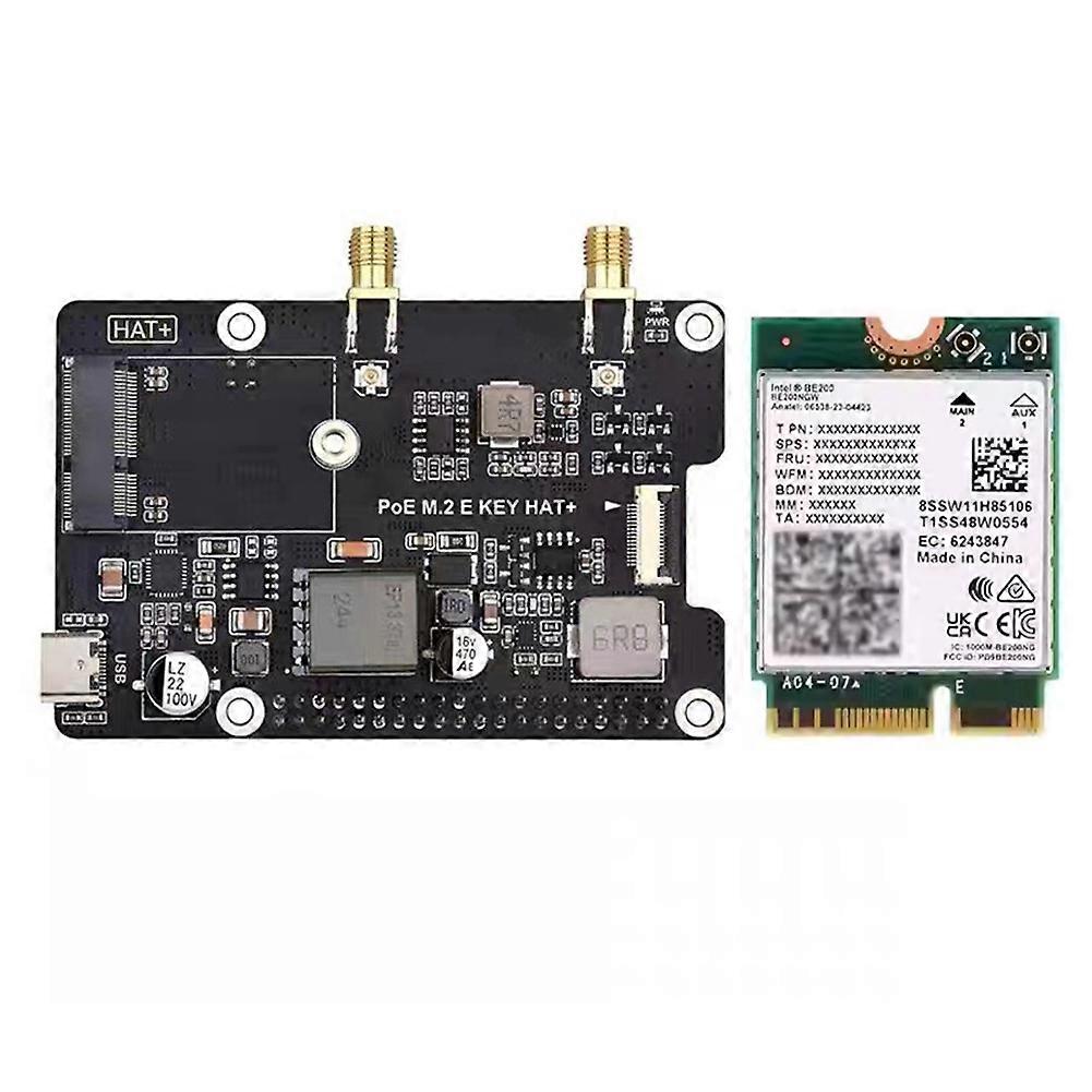 Per Raspberry Pi 5 PCIe a M.2 E KEY con espansione PoE HAT+