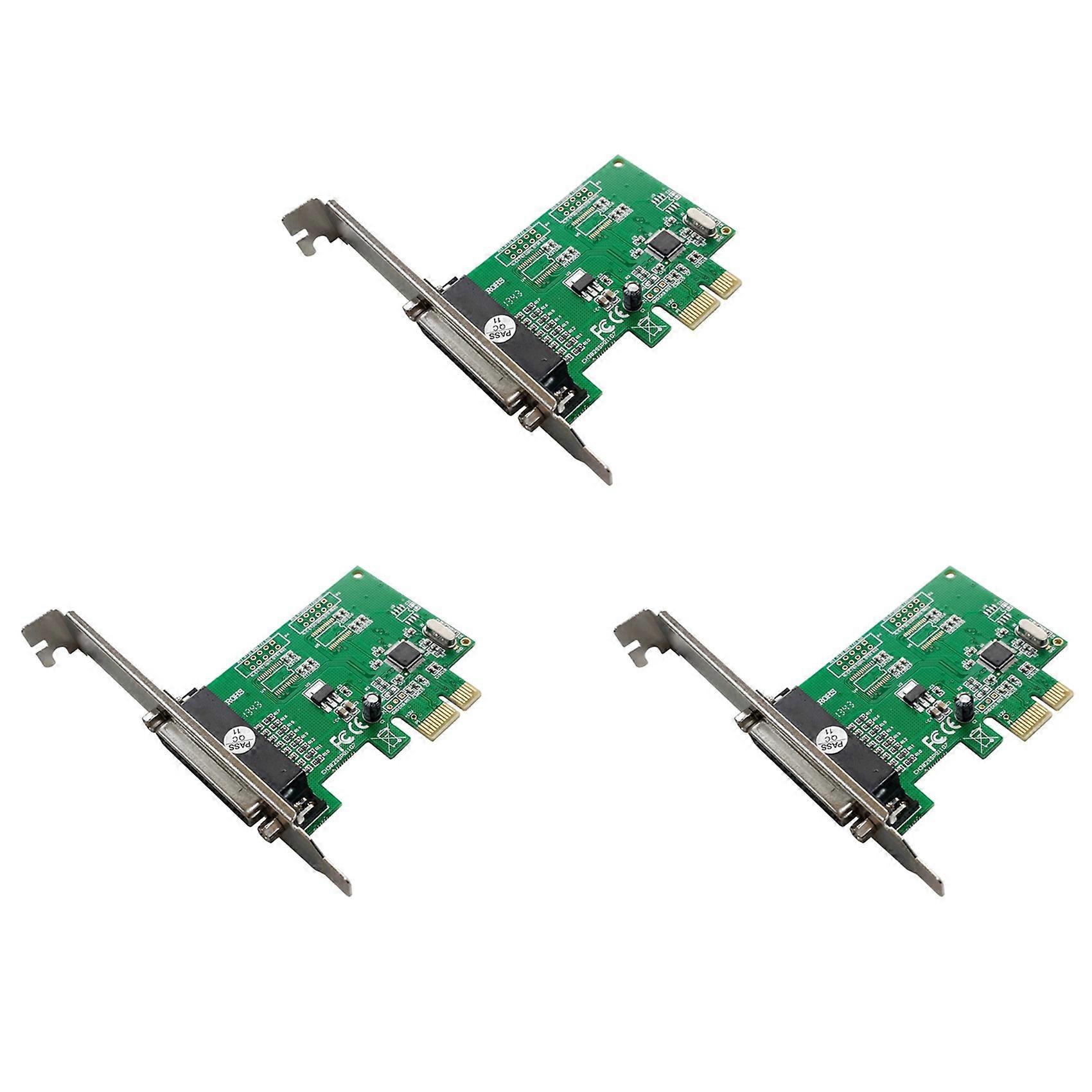 3X Controller Card ST38 PCIe X1 CH382L DB-25 Pin Industrial for LTP Print Terminal Multi-Function Convenient