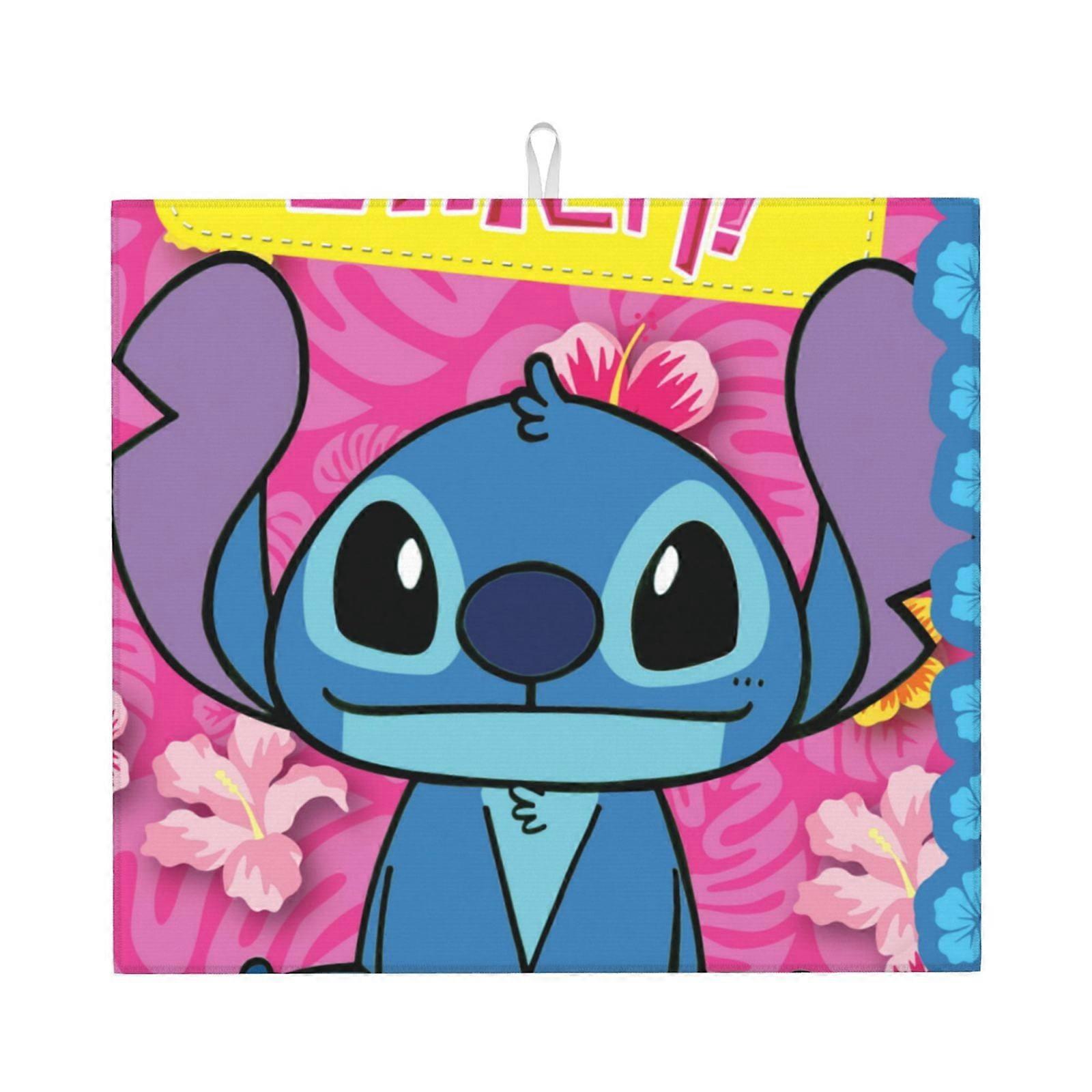 Stitch Dish Drying Mat For Kitchen Counter, Microfiber Dish Mat, Fast Absorbent Draining Pad