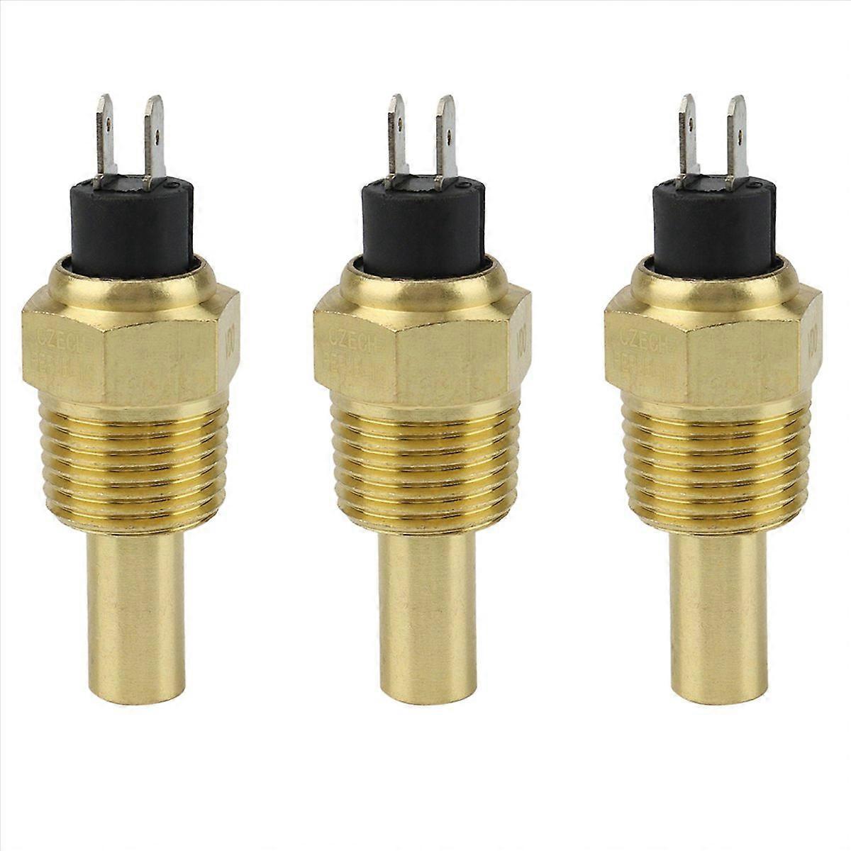 3X for Engine Water Temperature Sensor Oil Temperature Sensor 1/2NPT 21mm Thread for Generator Set