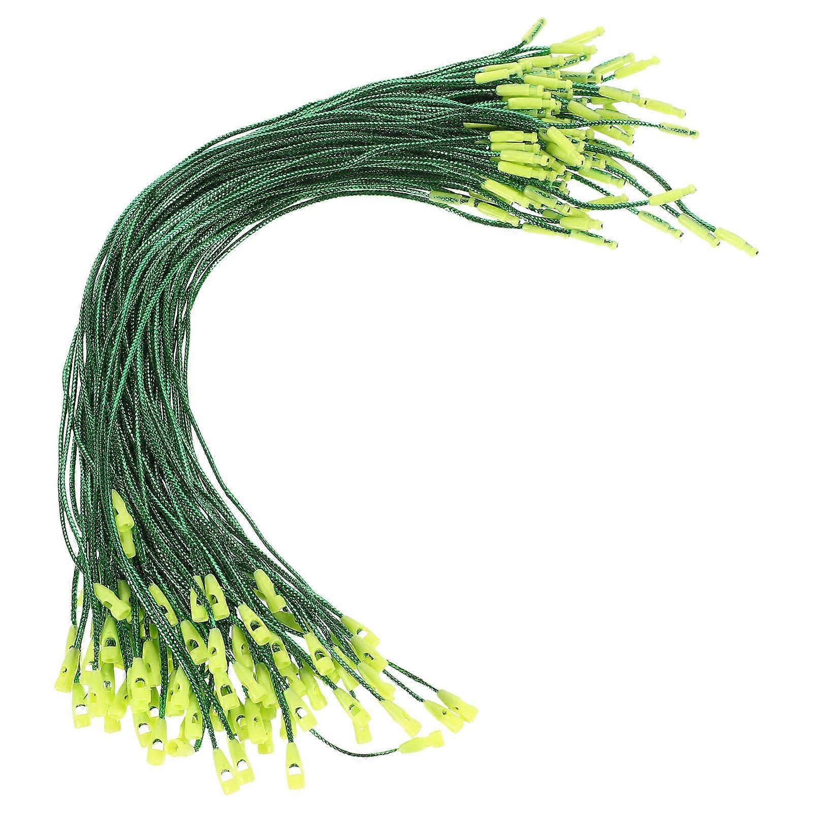 Christmas Ball Hangers Snap Locking Rope for Storage 200Pcs Green Polyester