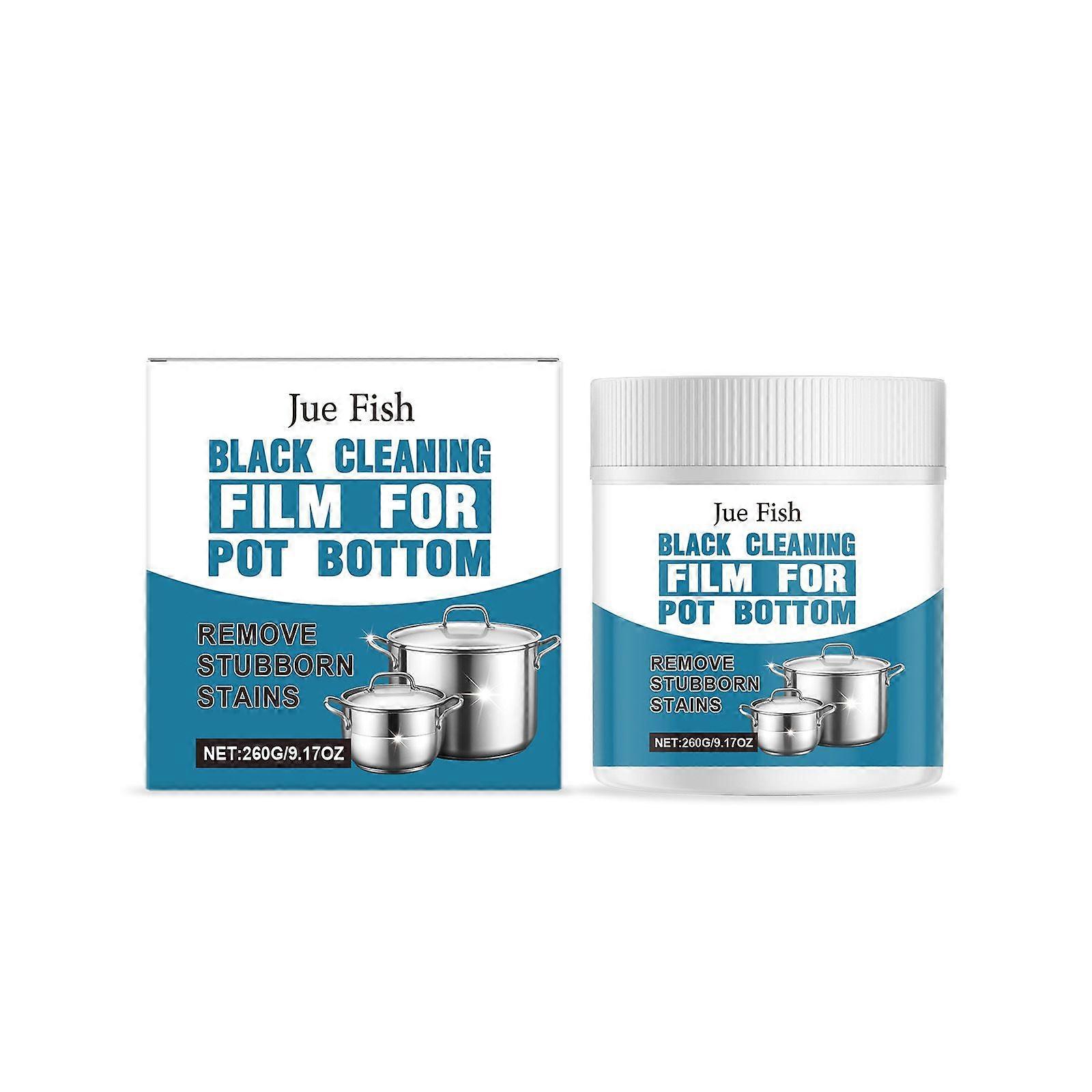 JUE FISH Pot Bottom Cleaning Paste removes black stains, restores shine to cookware, and dissolves grease.