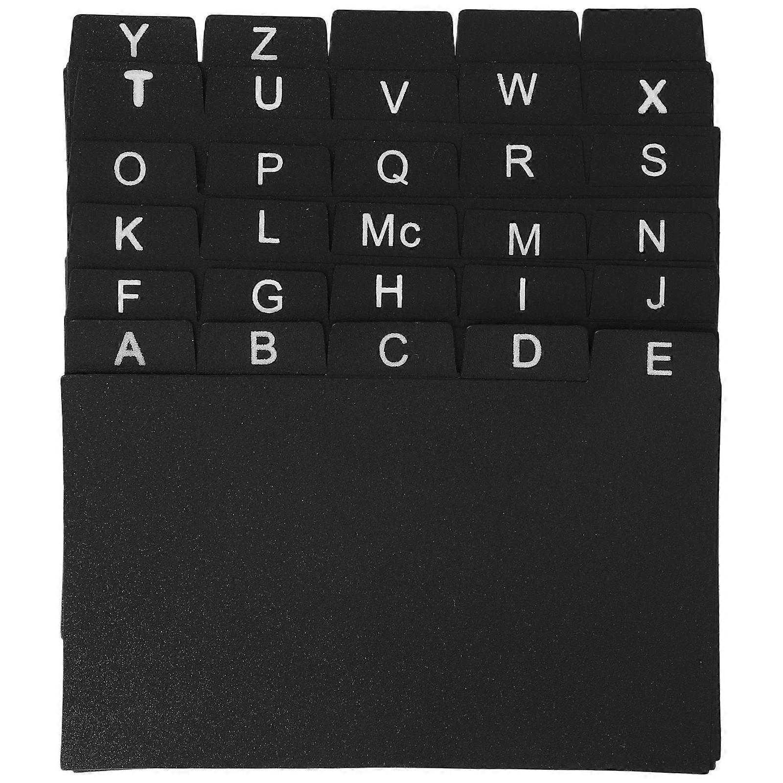 Black Index Card Dividers Made from PP Material for Organizing Study Materials 30Pcs