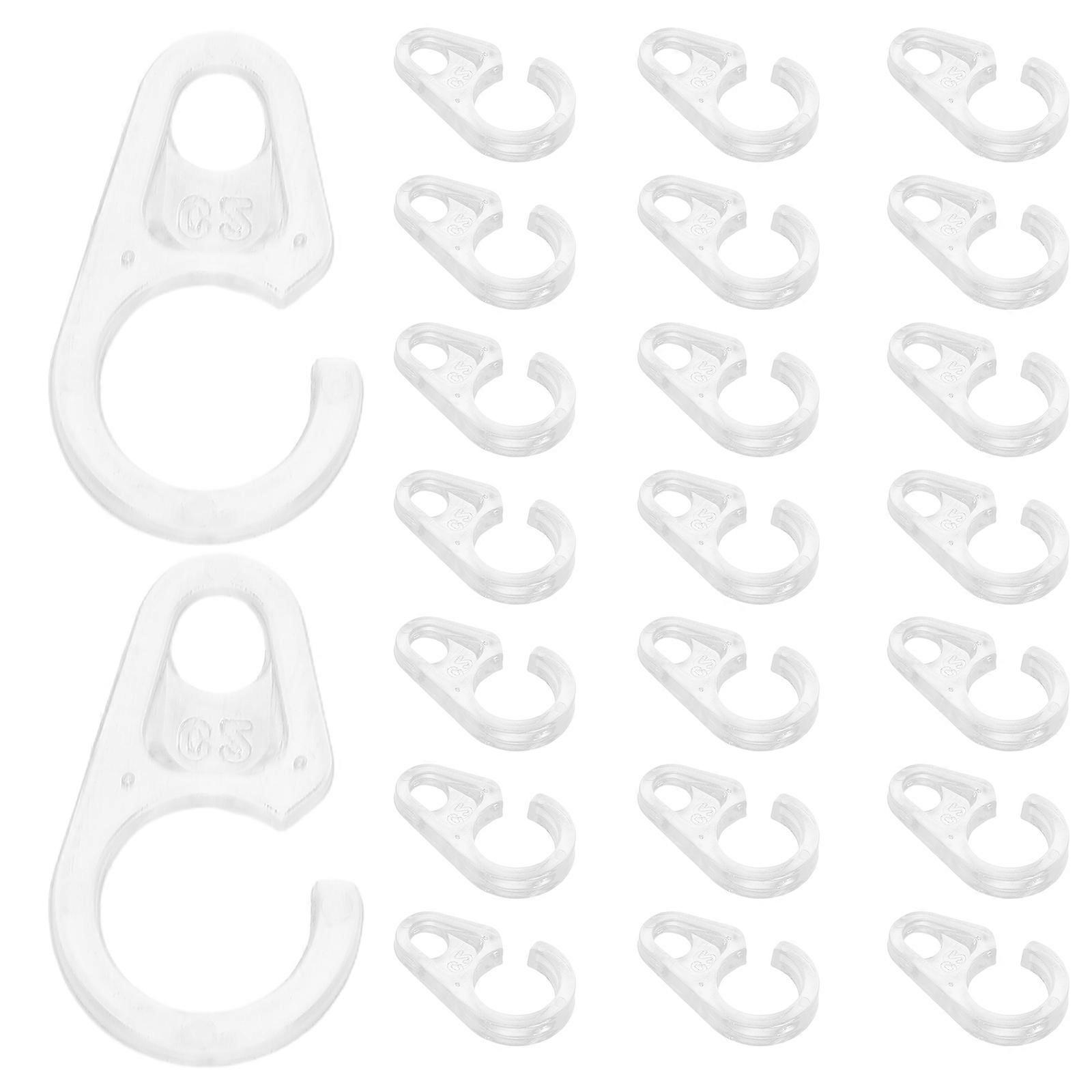 Plastic Shower Curtain Rings for Window Curtains Hanging 50Pcs Hooks