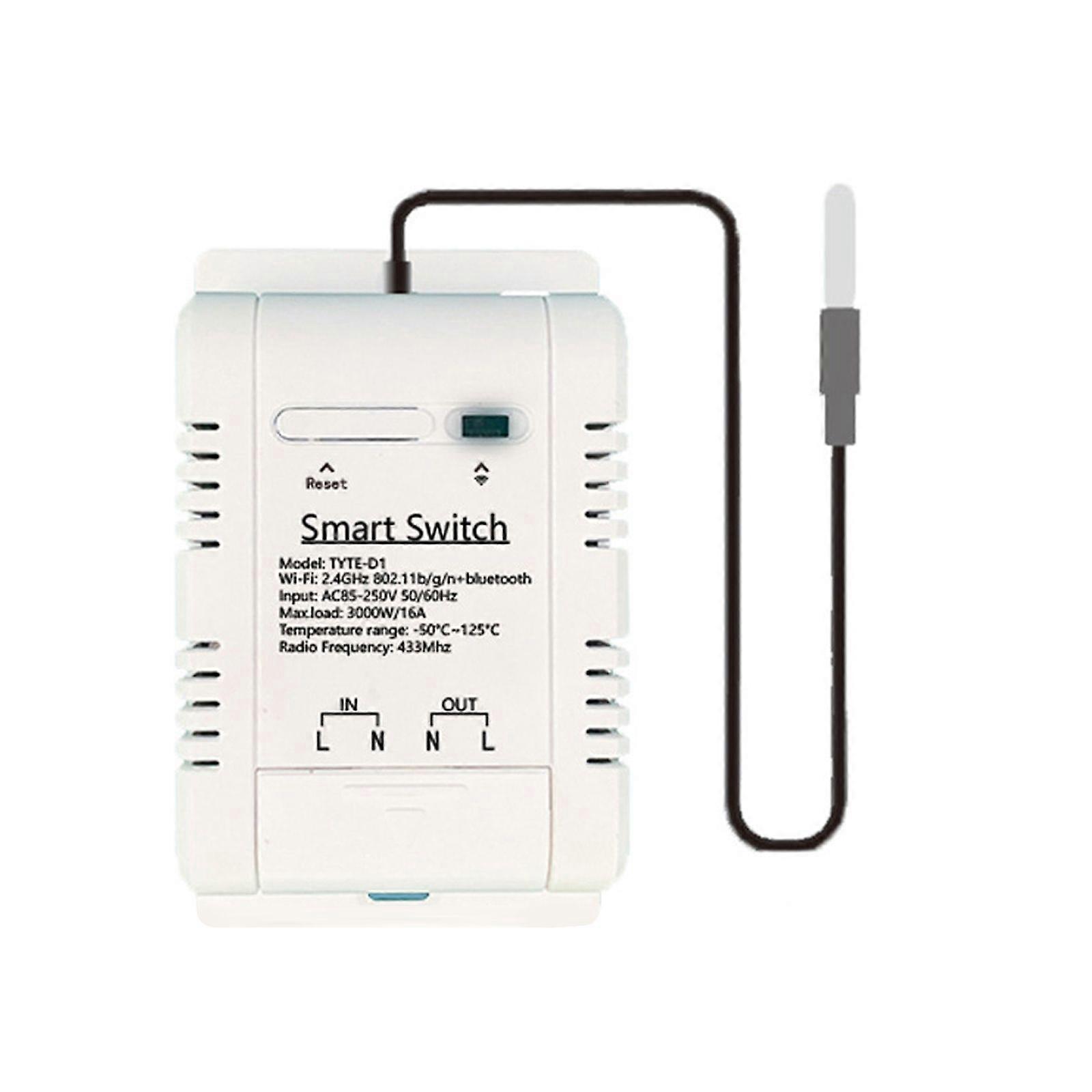 16A Tuya WiFi Smart Life Wireless Switch Temperature Module Sensor APP Control