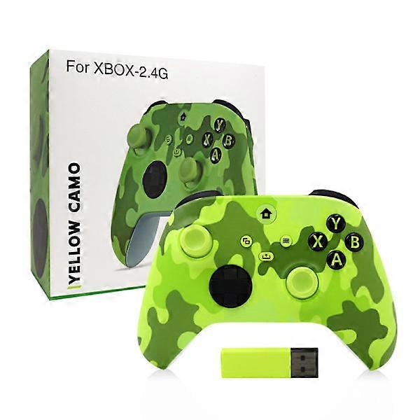 Wireless game controller adapter compatible with Xbox One, Xbox Series X/S Camouflage yellow