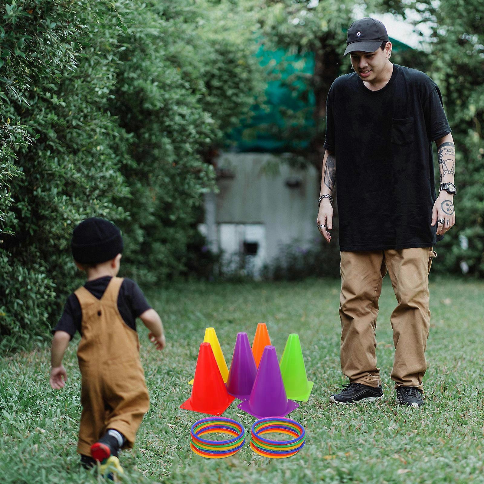 1 Set of Soccer Cones Sports Training Cones Toss Game Cones Kids Toss Game Tool