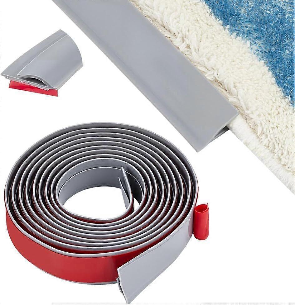 9.8Ftx1.2 Inch Floor Transition Strip Grey Self Adhesive Carpet to Tiles Transition Flooring Transitions Edging Trim Strips for Home Doorway Kitchen E