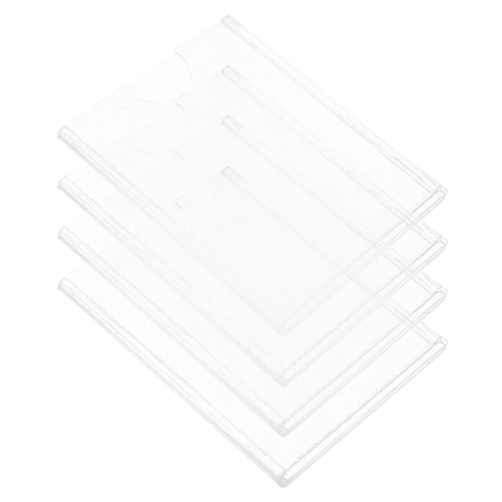 Business Card Holders Acrylic Display Stand for Office Use 4Pcs Set