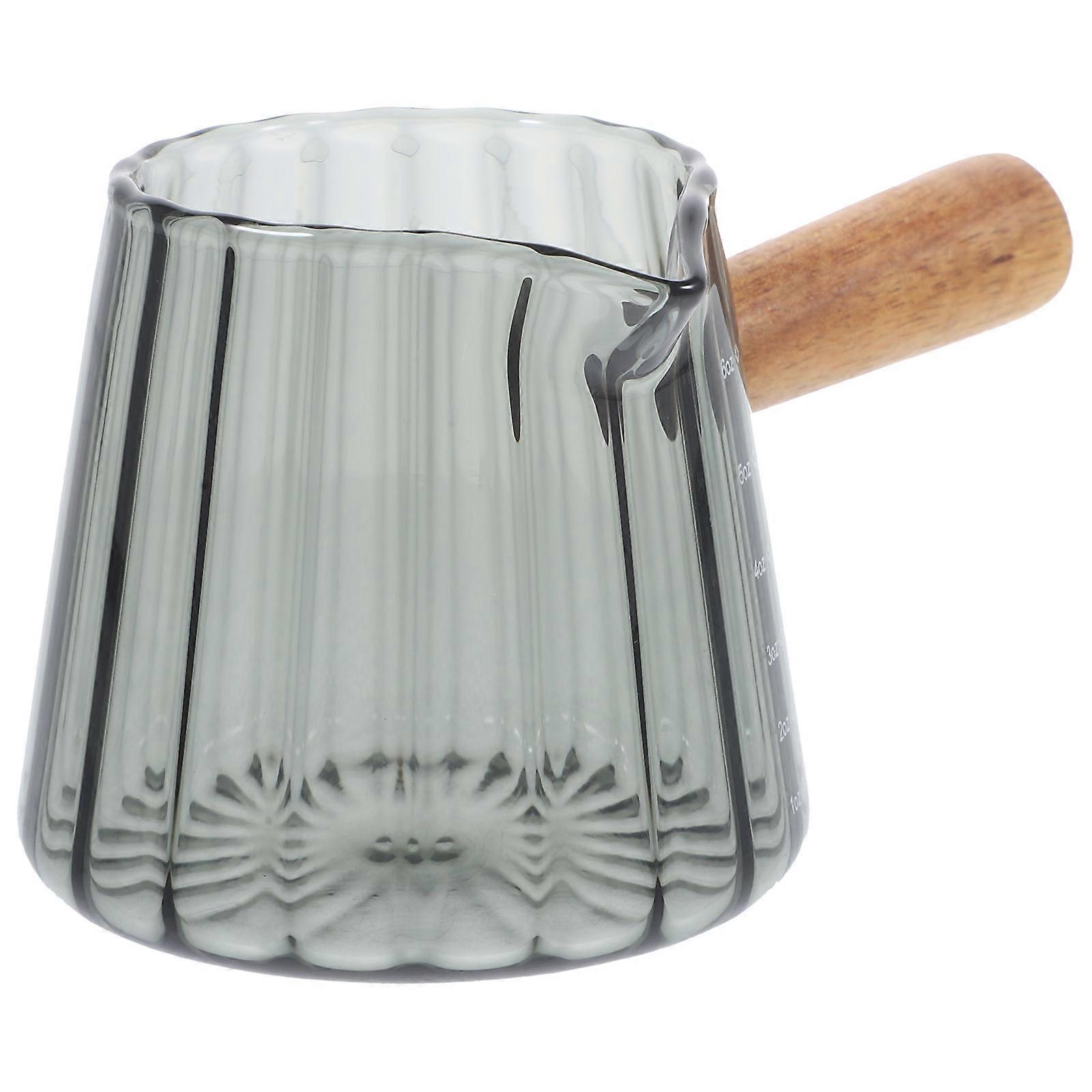 Milk Pitcher 3Pcs Handheld Espresso Measuring Cup Glass For Home Use 180ml And Heat Resistant