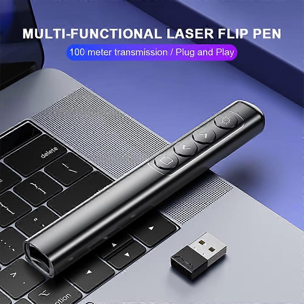 Laser Presentation Pointer 2.4G Wireless Demonstration Remote Control Pen for PowerPoint PPT for Lectures Meetings