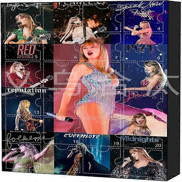 New Taylor Swift Advent Calendar with 24 Dolls and Keychains - Surprise Blind Box Taylor 3 Taylor 3 Taylor 3 Flat【Acrylic】