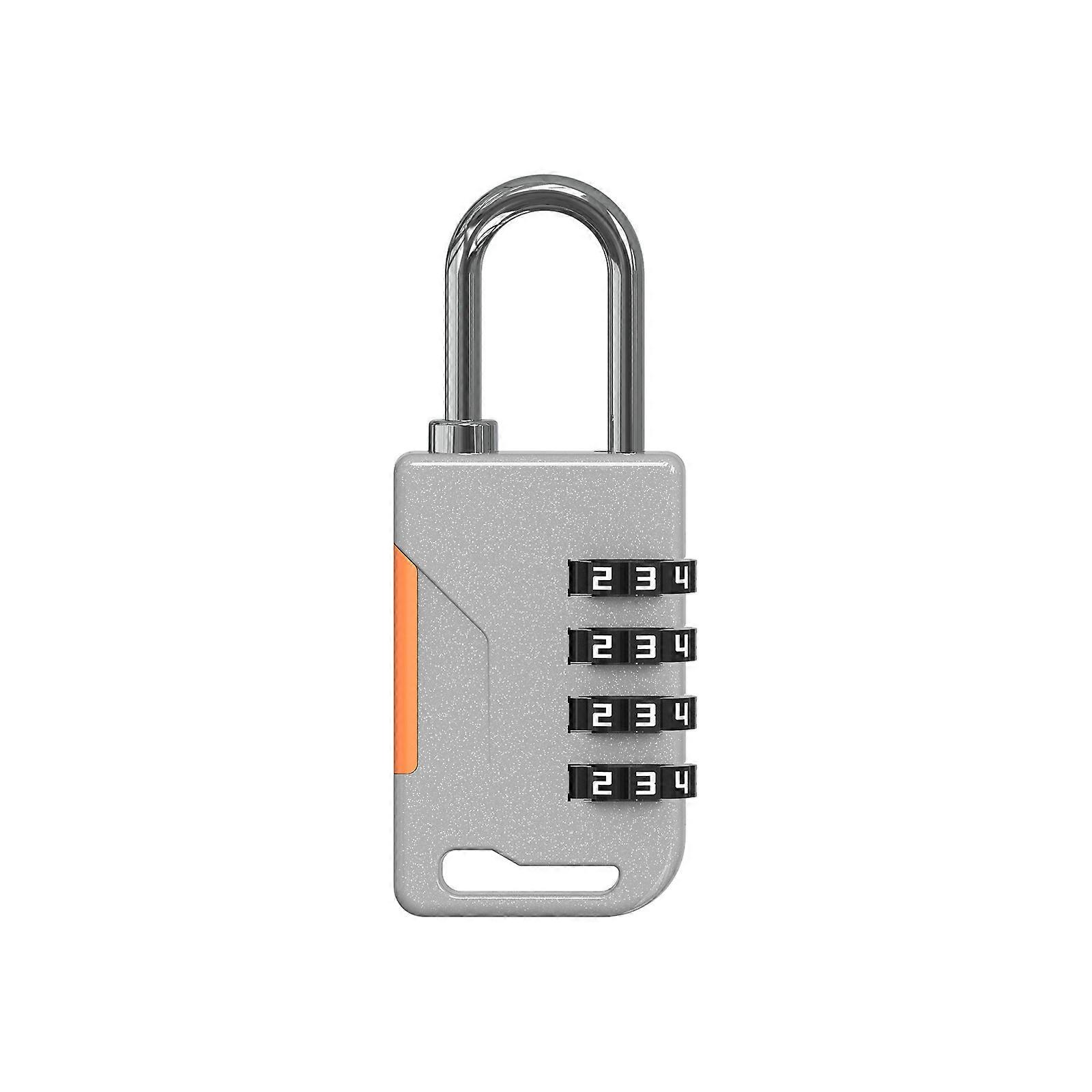 Combination Lock Luggage Security Padlock Small Password Lock Keyless Unlocks AntiTheft Padlock Lockers Antitheft Lock  Gray