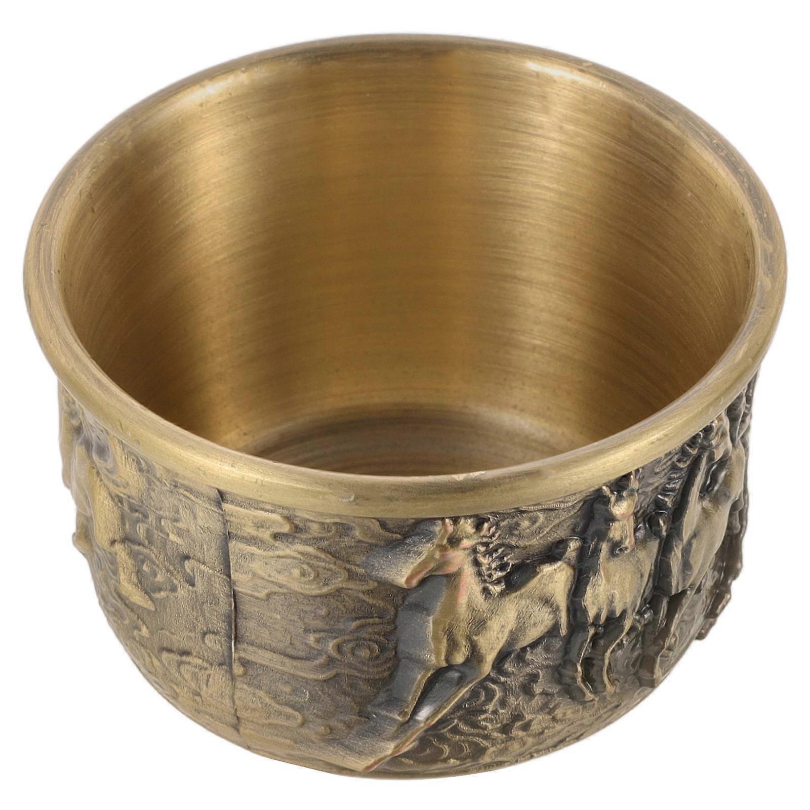 Multi Zinc Alloy Tea Cups for Drinking Use with Vintage Horse Pattern