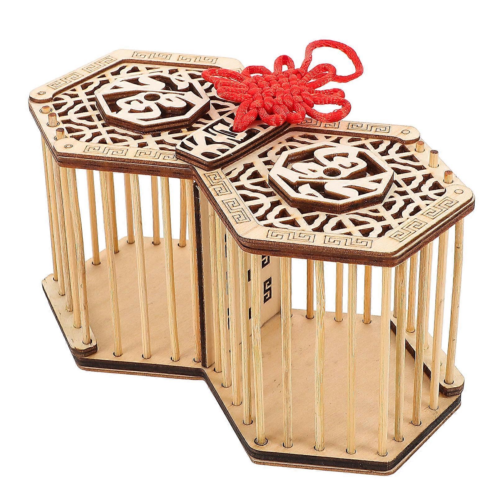 Bamboo Small Grasshopper Cage for Observation 1 Portable Cricket Box