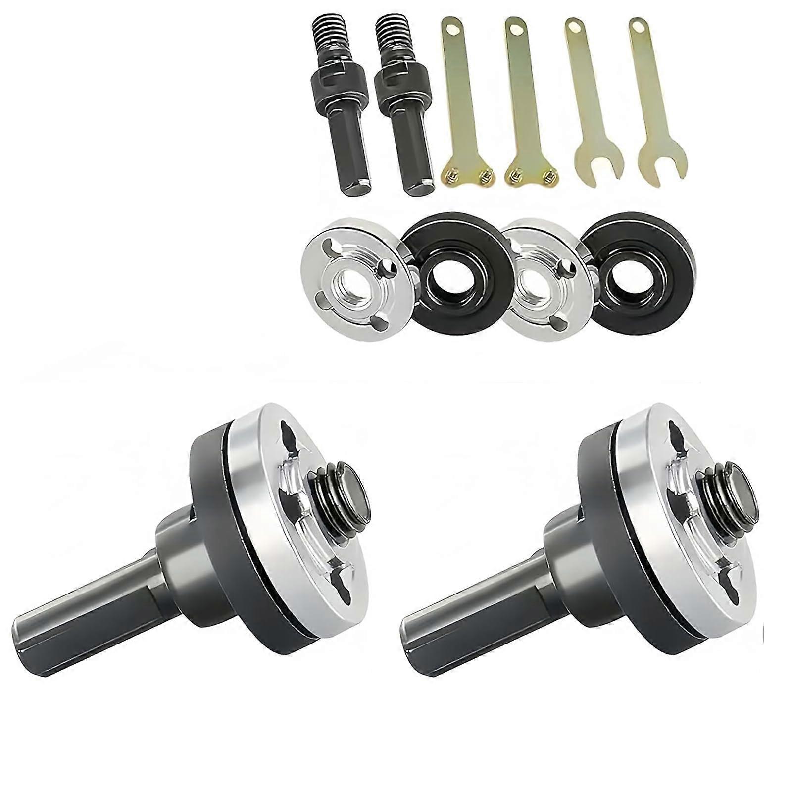 Angle Grinder Adapter 2 Set 1013mm Drill Converter Kit with Spanner for Cutting and Polishing